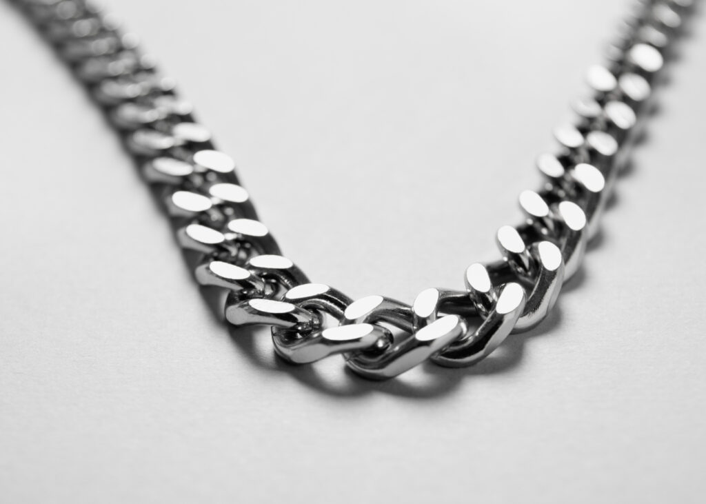 Heavy weight silver chain necklace